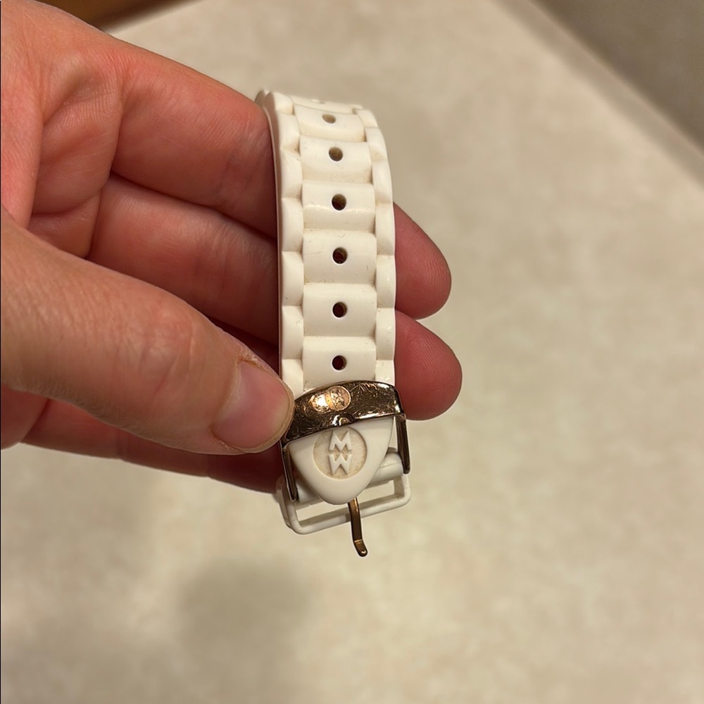 MICHELE TAHITIAN JELLY BEAN ROSE GOLD,WHITE SILICONE BAND WATCH-MWW12F000030 - Picture 9 of 9